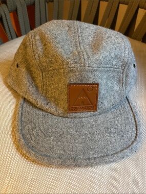 Gray Wool flat brim Hat